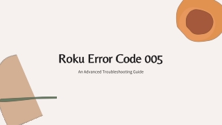 Steps To Fix Roku Error code 005