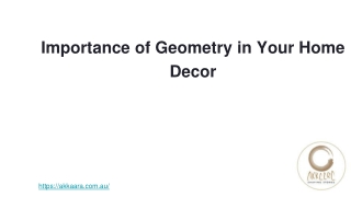 Importance of Geometry in Your Home Decor