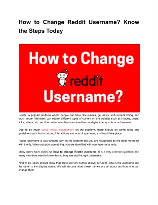 Ways to Change Reddit Username? Know the Steps Today