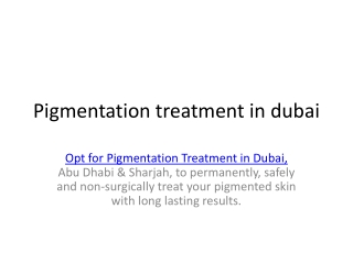 Pigmentation  in Dubai