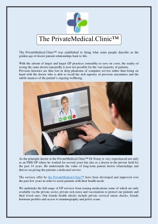 The PrivateMedical.Clinic™