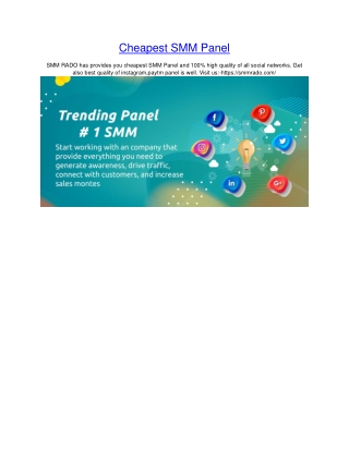 Cheapest Smm panel