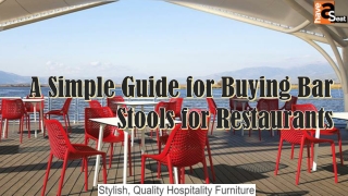 A Simple Guide for Buying Bar Stools for Restaurants