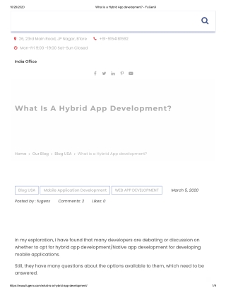 What is a hybrid app development