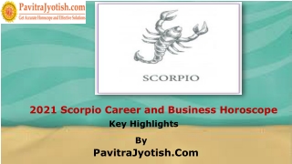 2021 Scorpio Career and Business Horoscope