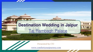 Destination Wedding in Jaipur | Taj Rambagh Palace Jaipur