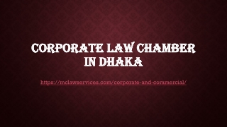Corporate law chamber in Dhaka