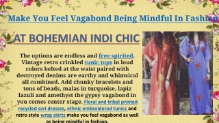 Make You Feel Vagabond Being Mindful In Fashion