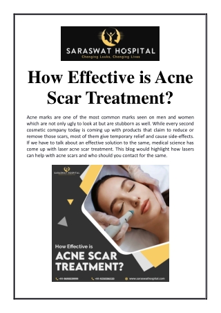 How Effective is Acne Scar Treatment?