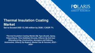 Thermal Insulation Coating Market [By Type (Acrylic, Epoxy, Polyurethane, Ytria Stabilized Zirconia, Others); By End-Use