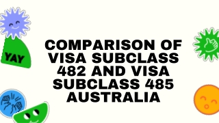 Comparison of Visa Subclass 482 and Visa Subclass 485 Australia