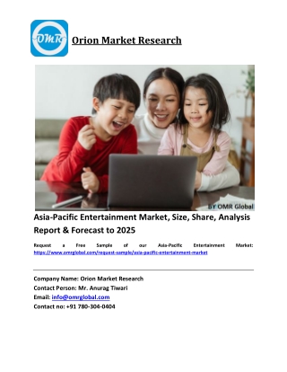 Asia-Pacific Entertainment Market Size, Industry Trends, Share and Forecast 2019-2025