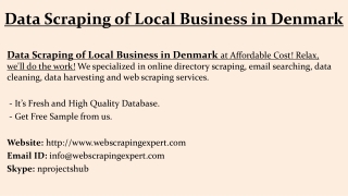 Data Scraping of Local Business in Denmark