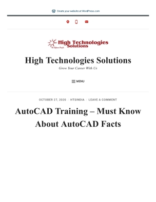 Top 100 AutoCAD Training Center in Delhi with Reasonable Fess