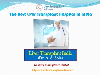 The Best Liver Transplant Hospital In India