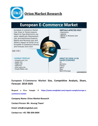 European E-Commerce Market Size, Competitive Analysis, Share, Forecast- 2019-2025