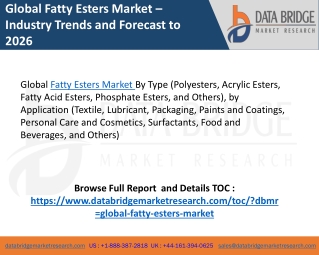 fatty esters market