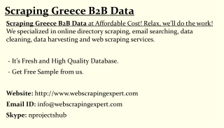 Scraping Greece B2B Data