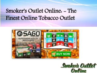 Smoker's Outlet Online: - The Finest Online Tobacco Outlet
