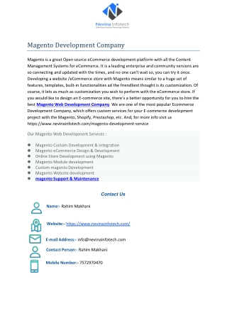 Magento Development Company