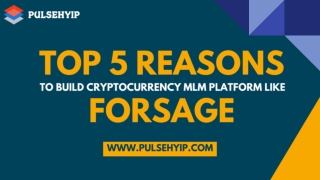 Reasons to Build Cryptocurrency MLM Platform like Forsage