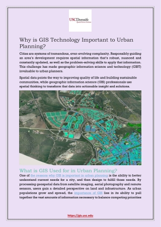 Why is GIS Technology Important to Urban Planning?