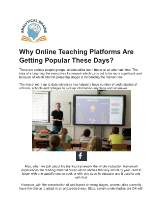 Online Teacher Training Course | Analytical Brains