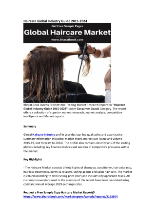 Global Haircare Market Research Report Forecast 2024