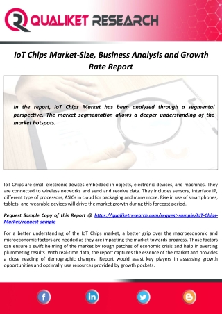 IoT Chips Market Size, Technology Insights, Growth, Top Leaders & Forecast