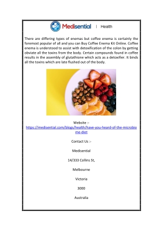 the microbiome diet | Medisential.com