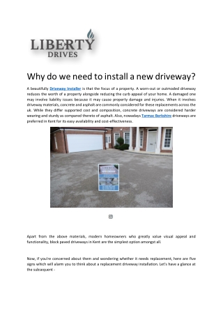 New Driveway Berkshire | Libertydrives.co.uk