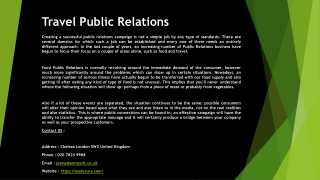 Travel public relations