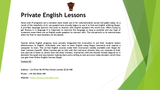 Private english lessons