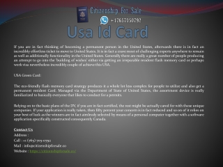 USA Id Card