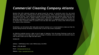 Commercial Cleaning Company Atlanta