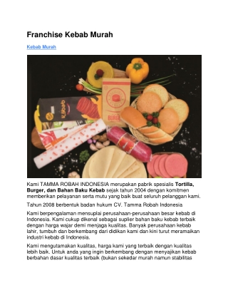 Franchise Kebab Murah