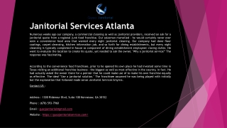 Janitorial Services Atlanta