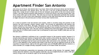 Apartment Finder San Antonio