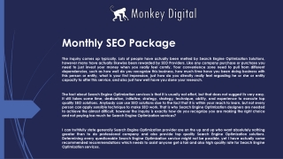 Monthly SEO Plans