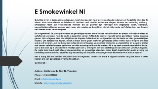 E Smokewinkel Nl