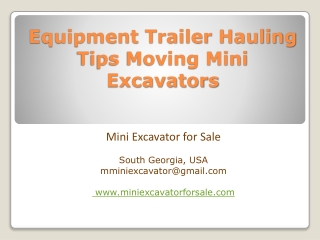 Equipment Trailer Hauling Tips Moving Mini Excavators