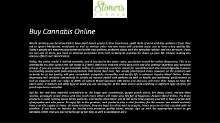 Buy Cannabis Online