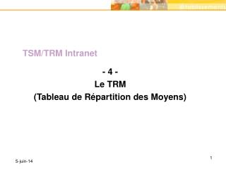 TSM/TRM Intranet