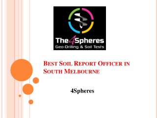 Soil Report Officer in South Melbourne - 4Spheres