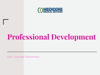 Professional Development: Get Yourself Reformed