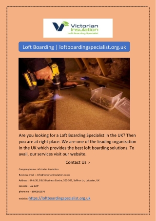 Loft Boarding | loftboardingspecialist.org.uk