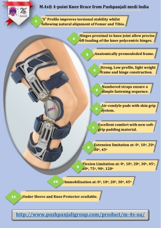 M.4s® 4-point knee brace from Pushpanjali medi India