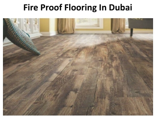 FIREPROOF FLOORING IN DUBAI