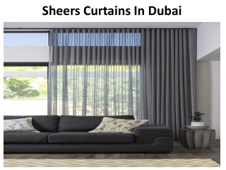 Sheers Curtains In Dubai