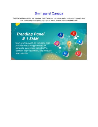 Smm panel Canada